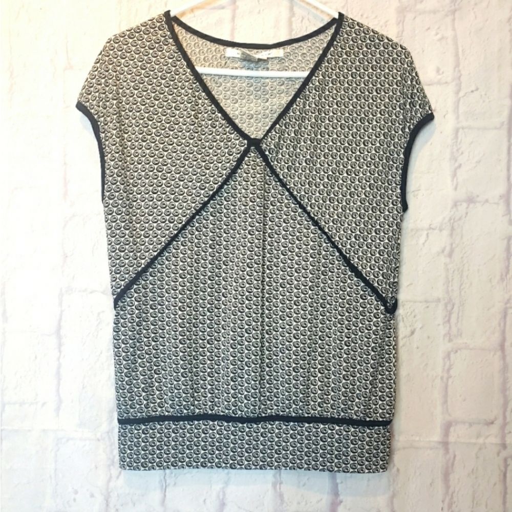 MAX STUDIO Oversized Jersey-Knit V-Neck Top Small